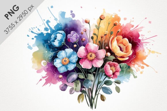 Heart-Shaped Floral Watercolor Clipart: A Designer's Guide