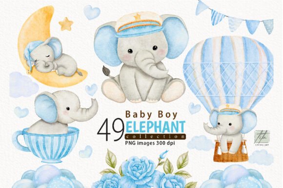 Watercolor Baby Elephant: A Playful Font for Modern Branding