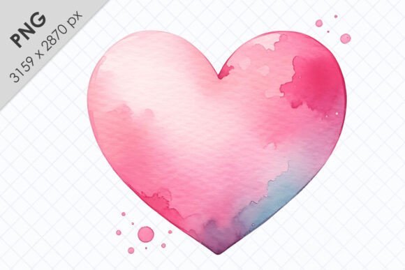 Watercolor Blush Heart: A Romantic Design Gem