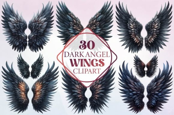Watercolor Dark Angel Wings Clipart: A Designer’s Guide