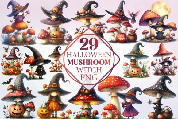 Watercolor Halloween Mushroom Witch: Whimsy Meets Strategy