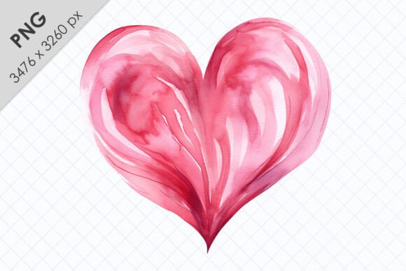 Watercolor Heart Clipart for Design