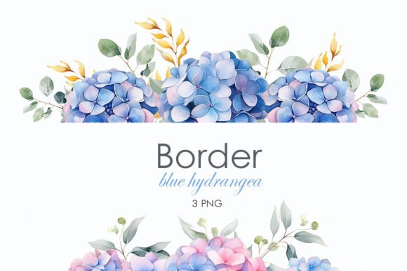 Watercolor Hydrangea Border: A Designer's Guide