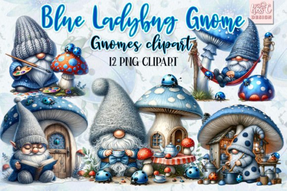 Watercolor Ladybug Gnome PNG Cliparts: Whimsy Meets Practical Design